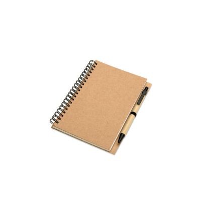 Picture of B6 RECYCLED NOTE BOOK with Pen in Brown