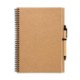 Picture of RECYCLED NOTE BOOK with Pen in Brown