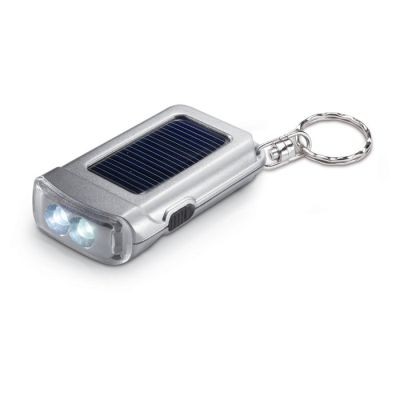 Picture of SOLAR POWER TORCH KEYRING in Silver.