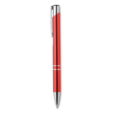 Picture of PUSH BUTTON PEN with Black Ink in Red.