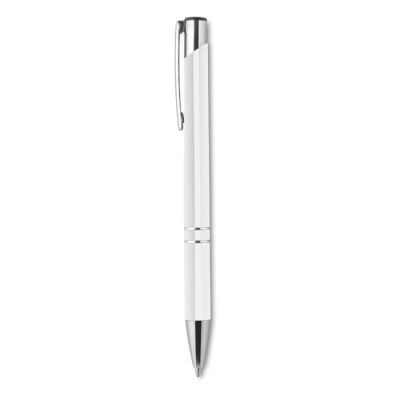 Picture of PUSH BUTTON PEN with Black Ink in White.