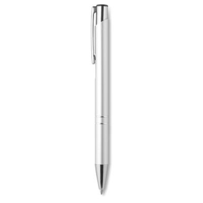 Picture of PUSH BUTTON PEN with Black Ink in Silver.