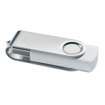 Picture of TECHMATE, USB FLASH 4GB in White.