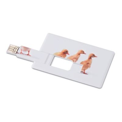 Picture of CREDIT CARD USB FLASH DRIVE 16GB in White