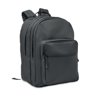 Picture of 300D RPET LAPTOP BACKPACK RUCKSACK in Black