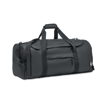 Picture of LARGE SPORTS BAG in 300D RPET in Black.