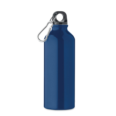 Picture of RECYCLED ALUMINIUM METAL BOTTLE 500ML in Blue.