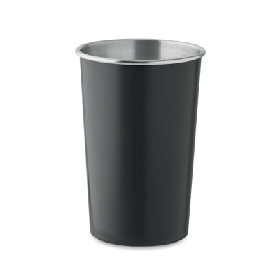 Picture of RECYCLED STAINLESS STEEL METAL CUP in Black.