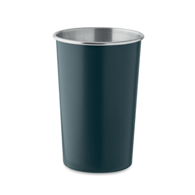 Picture of RECYCLED STAINLESS STEEL METAL CUP in Dark Navy Blue