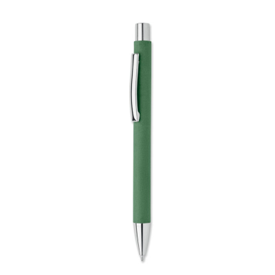 RECYCLED PAPER PUSH BALL PEN in Green.