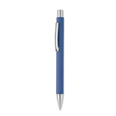 Picture of RECYCLED PAPER PUSH BALL PEN in Blue