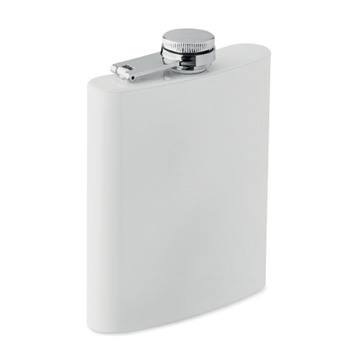 Picture of SUBLIMATION SLIM HIP FLASK in White.