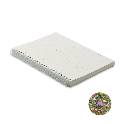 Picture of A5 SEEDS PAPER COVER NOTE BOOK in White