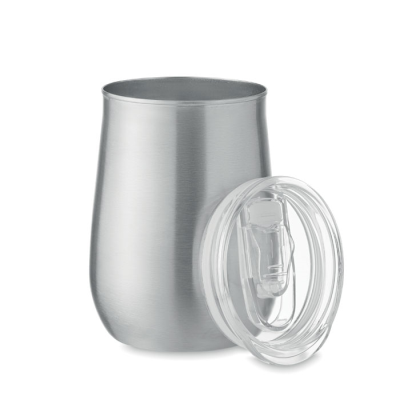 Picture of RECYCLED STAINLESS STEEL METAL MUG in Silver