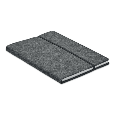 Picture of A5 NOTE BOOK RPET FELT in Grey.