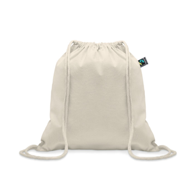 Picture of DRAWSTRING BAG FAIRTRADE in Beige.