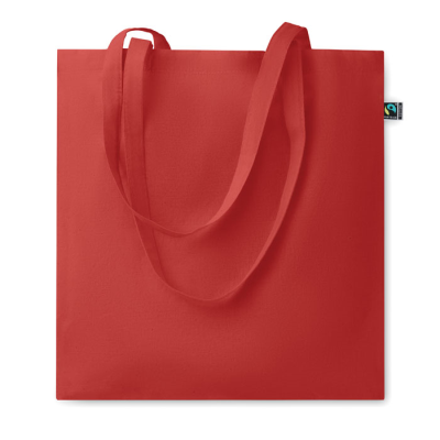 Picture of FAIRTRADE SHOPPING BAG 140G in Red.