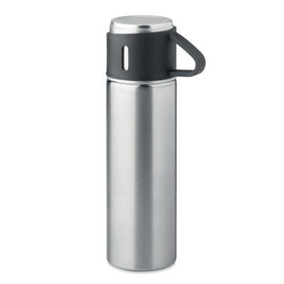 Picture of DOUBLE WALL BOTTLE 420 ML in Silver.
