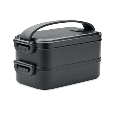 Picture of LUNCH BOX in Recycled PP in Black.