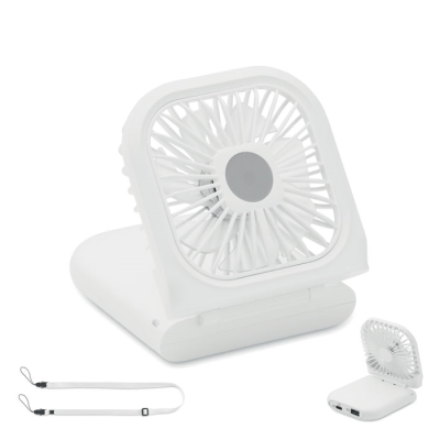 Picture of PORTABLE FOLDING OR DESK FAN in White.