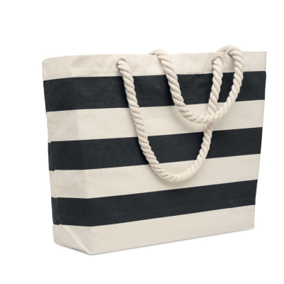 Picture of COTTON BEACH BAG 220 GR & M² in Black.