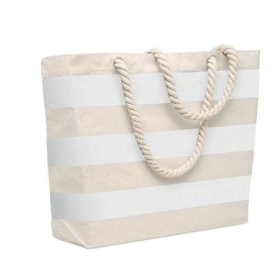 Picture of COTTON BEACH BAG 220 GR & M² in White.