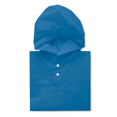 Picture of PEVA KID RAINCOAT with Hood in Blue.
