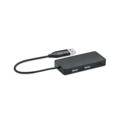 Picture of 3 PORT USB HUB with 20Cm Cable in Black