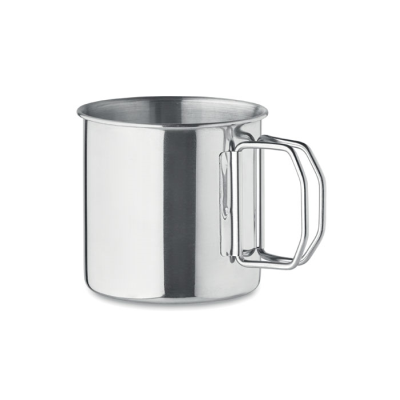 Picture of STAINLESS STEEL METAL MUG 330 ML in Silver.