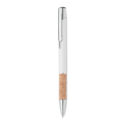 Picture of PUSH BUTTON ALUMINIUM METAL PEN in White