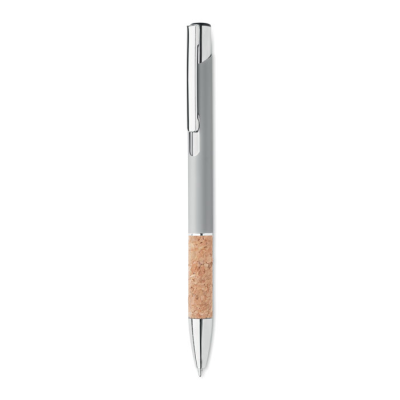 Picture of PUSH BUTTON ALUMINIUM METAL PEN in Silver.