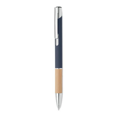 Picture of PUSH BUTTON ALUMINIUM METAL PEN in Blue.