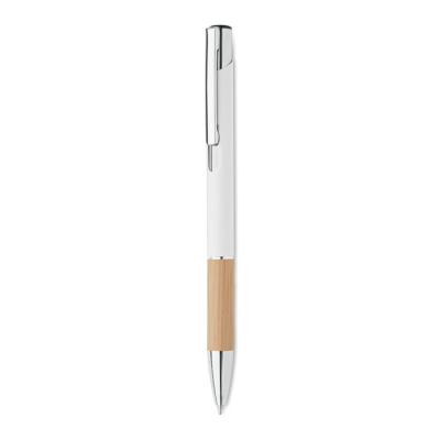 Picture of PUSH BUTTON ALUMINIUM METAL PEN in White