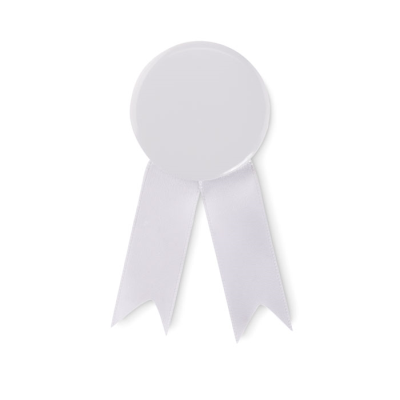 Picture of RIBBON STYLE BADGE PIN in White