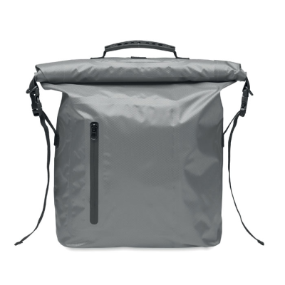 Picture of RPET WATERPROOF ROLLTOP BAG in Grey.