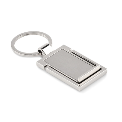 Picture of METAL KEYRING PHONE STAND in Silver.