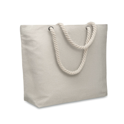 Picture of CORD HANDLE BEACH BAG 220GR & M² in Grey.