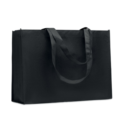 Picture of RPET NON-WOVEN SHOPPER TOTE BAG in Black.