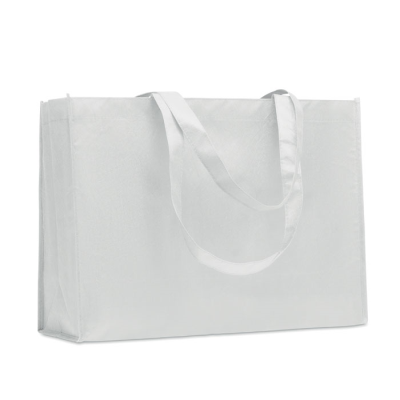 Picture of RPET NON-WOVEN SHOPPER TOTE BAG in White.