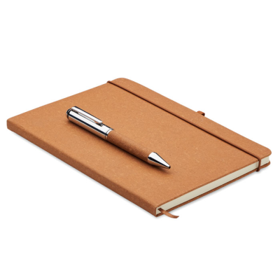Picture of BONDED LEATHER NOTE BOOK SET in Brown