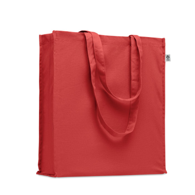 Picture of ORGANIC COTTON SHOPPER TOTE BAG in Red.