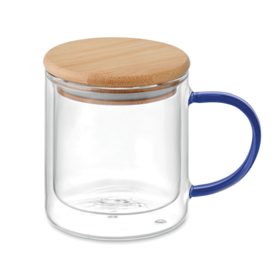 Picture of DOUBLE WALL BOROSILICATE MUG in Blue.