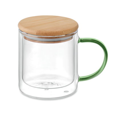 Picture of DOUBLE WALL BOROSILICATE MUG in Green.