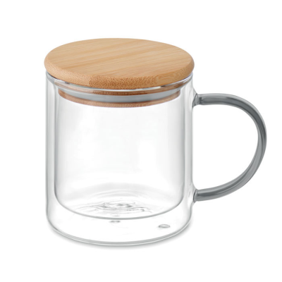 Picture of DOUBLE WALL BOROSILICATE MUG in Grey.