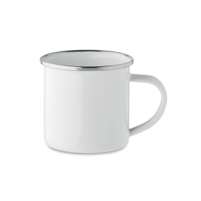 Picture of ENAMEL LAYER SUBLIMATION MUG in White.