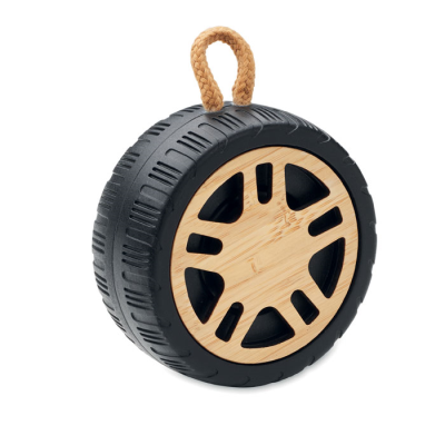Picture of CORDLESS SPEAKER TIRE SHAPE in Brown.