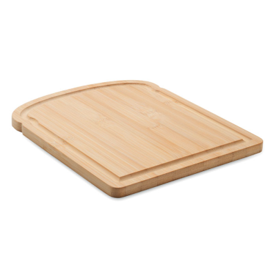 Picture of BAMBOO BREAD CUTTING BOARD in Brown.