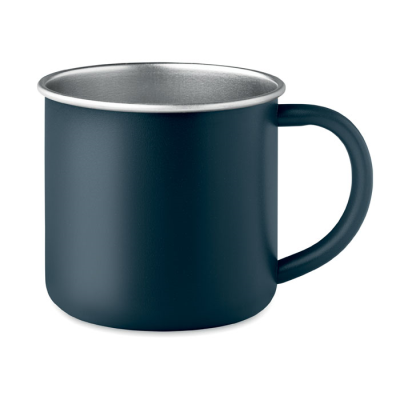 Picture of RECYCLED STAINLESS STEEL METAL MUG in Blue