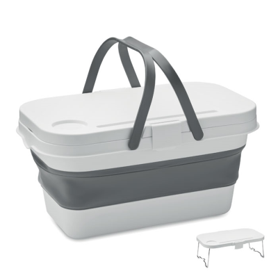 Picture of COLLAPSIBLE PICNIC BASKET in White.