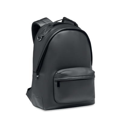 Picture of LAPTOP 15 INCH SOFT PU BACKPACK RUCKSACK in Black.